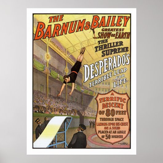 Barnum & Bailey Leap for Life Circus広告 ポスター (正面)