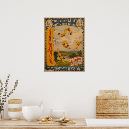 Barnum & Bailey / Trapeze Artists ポスター (キッチン)