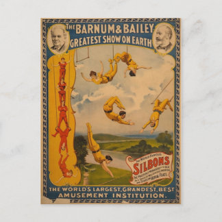 Barnum & Bailey / Trapeze Artists ポストカード