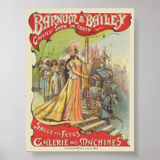 Barnum & Bailey Vintage Poster 1901 ポスター (正面)