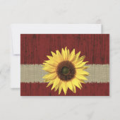 BarnwoodとSunflower Wedding RSVP (正面)