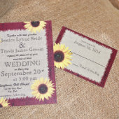 BarnwoodとSunflower Wedding RSVP