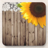 barnwoodのレースの素朴な西欧諸国のヒマワリ コースター (正面)