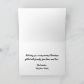 Barnwoodの写真のクリスマスの雪だるまそしてマツ シーズンカード (内部)