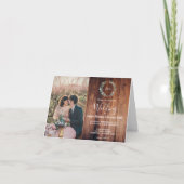 barnwoodの写真の結婚式の素朴な水彩画の葉 招待状 (正面)