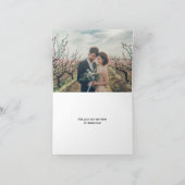 barnwoodの写真の結婚式の素朴な水彩画の葉 招待状 (内部)