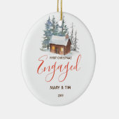 Barnwoodの第1クリスマスの婚約したなオーナメントのギフト セラミックオーナメント (右)