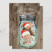 Barnwoodの西欧諸国のクリスマスのメーソンジャーの写真 シーズンカード (正面/裏面)