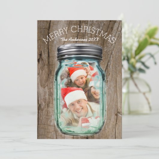 Barnwoodの西欧諸国のクリスマスのメーソンジャーの写真 シーズンカード (スタンド正面)