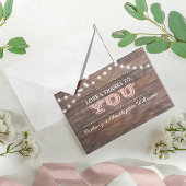 Barnwoodライトピンクの結婚式はノート感謝していしています サンキューカード