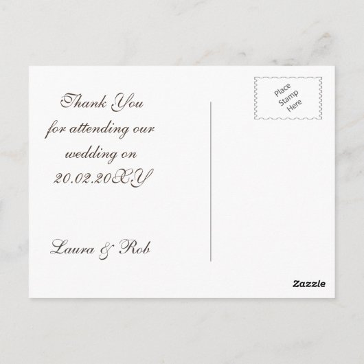 Barnwood松素朴の木、冬ありがとうノート ポストカード (裏面)