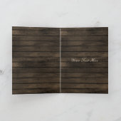 Barnwood素朴松の木、冬ありがとう サンキューカード (内部)