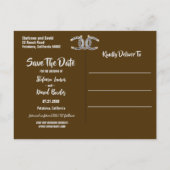 BARNWOOD、レース&ホースシューズ日付を保存 案内ポストカード (裏面)