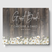 Barnwood and Daisies Rustic Wedding ゲストブック (正面)