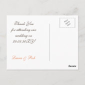Barnwood coral flowers mason jars Thank You notes ポストカード (裏面)