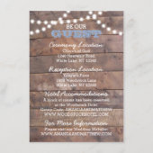 Barnwood Lights Blueの情結婚報カード エンクロージャーカード (正面)