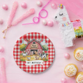 Barnyard Animals 1st. Birthday Party ペーパープレート (パーティー)