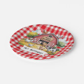 Barnyard Animals 1st. Birthday Party ペーパープレート (アングル)