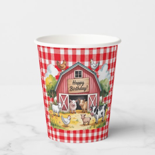 Barnyard Animals 1st. Birthday Party 紙コップ (裏面)