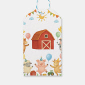Barnyard Animals Farm Birthday Party Thank You ギフトタグ (裏面)
