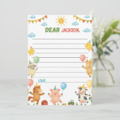 Barnyard Animals Time Capsule Note Message Card サンキューカード (スタンド正面)