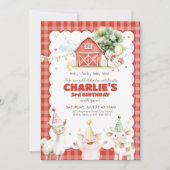 Barnyard Birthday Bash Invitation for Kids 招待状 (正面)
