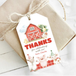 Barnyard Birthday Party Gift Tags ギフトタグ