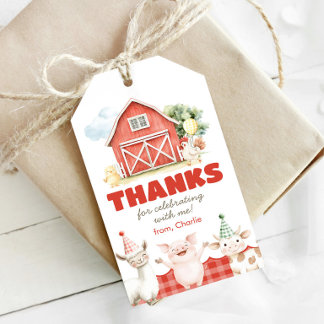 Barnyard Birthday Party Gift Tags ギフトタグ