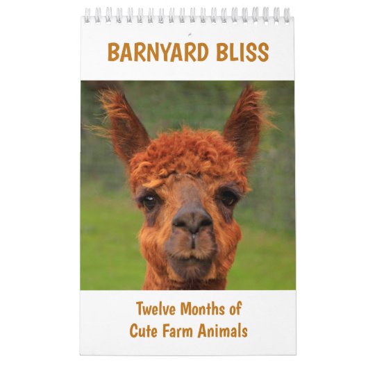 Barnyard Bliss Farm Animal カレンダー (カバー)
