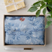 Barnyard Chickens and Botanical Pattern 薄葉紙 (ギフト)