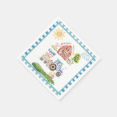 Barnyard Fun 1st Birthday スタンダードカクテルナプキン (角)