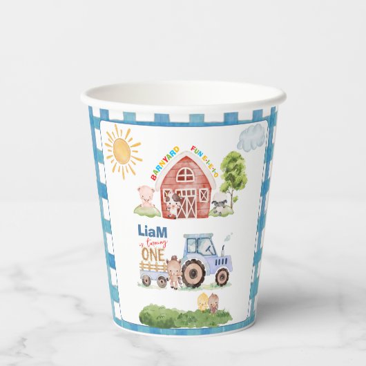 Barnyard Fun 1st Birthday 紙コップ (裏面)
