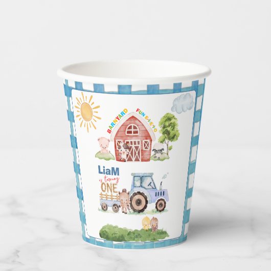 Barnyard Fun 1st Birthday 紙コップ (正面)