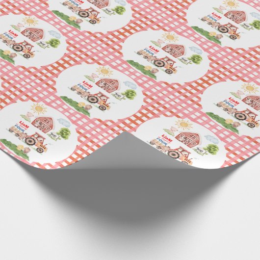 Barnyard Fun Any Age Birthday ラッピングペーパー (角)