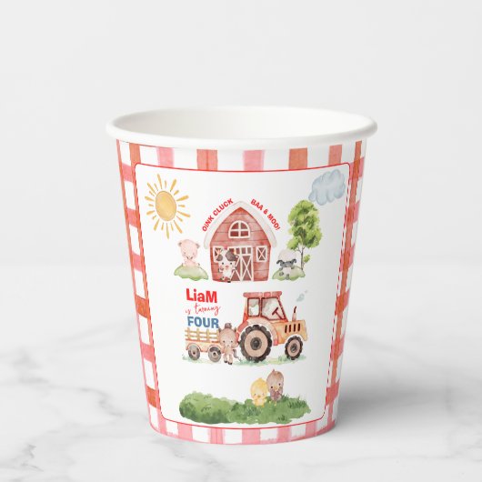 Barnyard Fun Any Age Birthday 紙コップ (裏面)