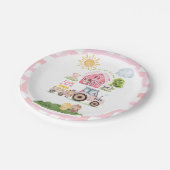 Barnyard Fun Pink 2nd Birthday  ペーパープレート (アングル)