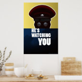 Baron Crossbones – 「彼はあなたを見ている」ポスター ポスター (キッチン)