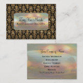 BaroqueヴァンMarchette Elegantののダマスク織のプロフェッショナル 名刺 (正面/裏面)