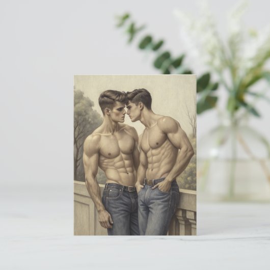 Baroque Affection: A Painterly Romantic Encounter ポストカード (スタンド正面)