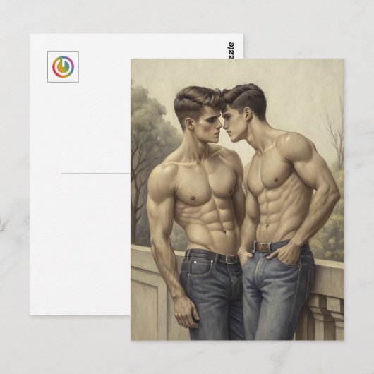 Baroque Affection: A Painterly Romantic Encounter ポストカード (正面/裏面)