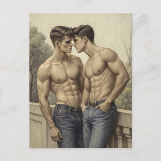 Baroque Affection: A Painterly Romantic Encounter ポストカード