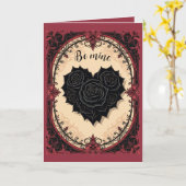 Baroque And Gothic Black Roses カード (黄色い花)