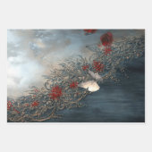 Baroque Ballet, Elegant Rococo Portrait & Poppies ラッピングペーパーシート (正面3)