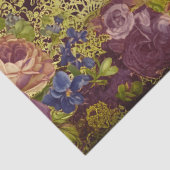 Baroque Burgundy Blooms & Gold Splatter Decoupage 薄葉紙 (詳細)