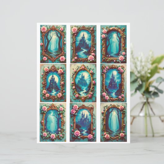 Baroque Castle Rose Frame Ephemera Cutouts (スタンド正面)