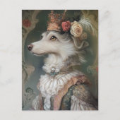 Baroque Dog Royal King Portrait Design ポストカード (正面)