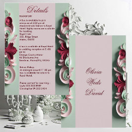 Baroque Elegance Floral Motifs Acanthus Swirls  エンクロージャーカード