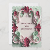 Baroque Elegance Floral Motifs Acanthus Swirls 招待状 (裏面)