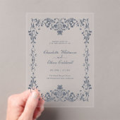 Baroque Elegant Frame Wedding Acrylic Invitation アクリル招待状 (インサイチュ (ポータブル))