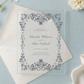 Baroque Elegant Frame Wedding Acrylic Invitation アクリル招待状